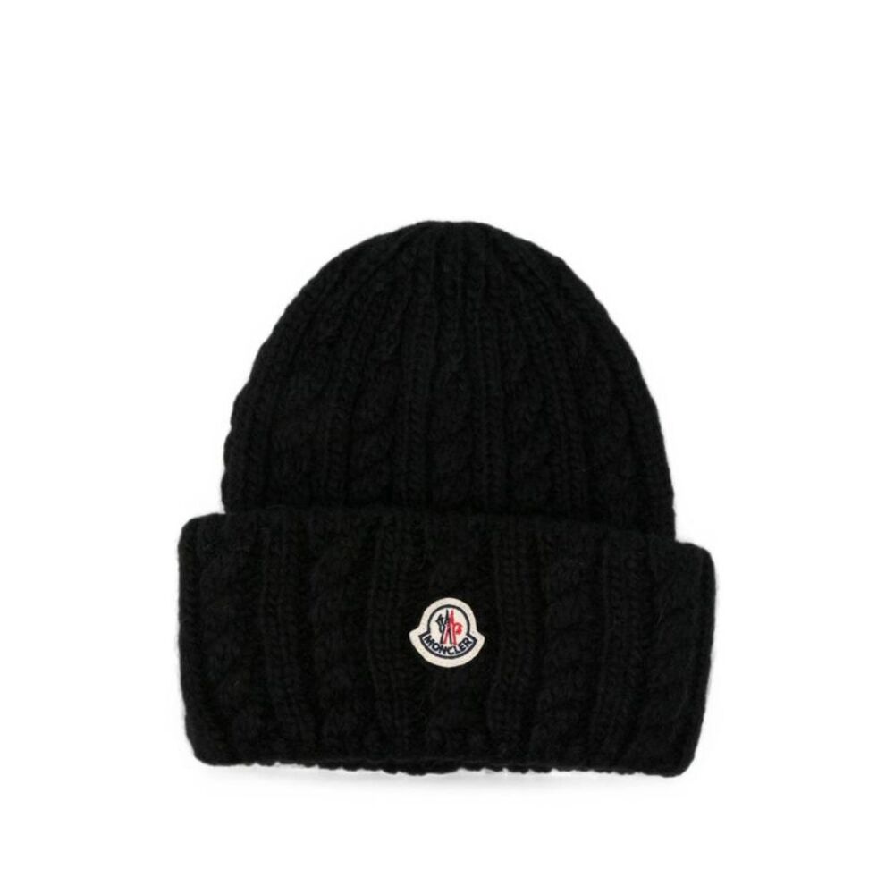 Moncler Women Logo Wool Beanie